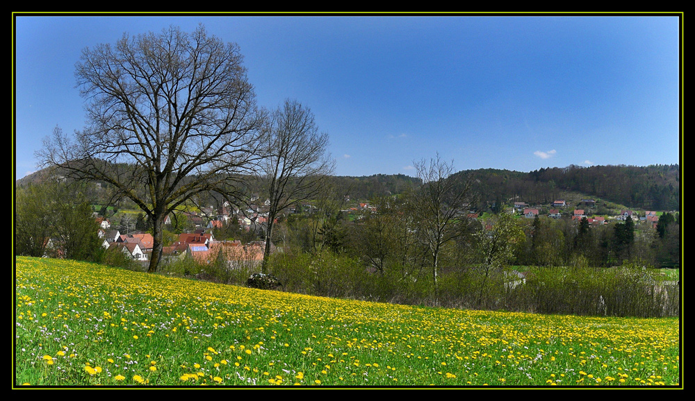 Frühlingspanorama im Pegnitztal