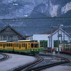 Frühmorgens am Bahnhof Grindelwald-Grund