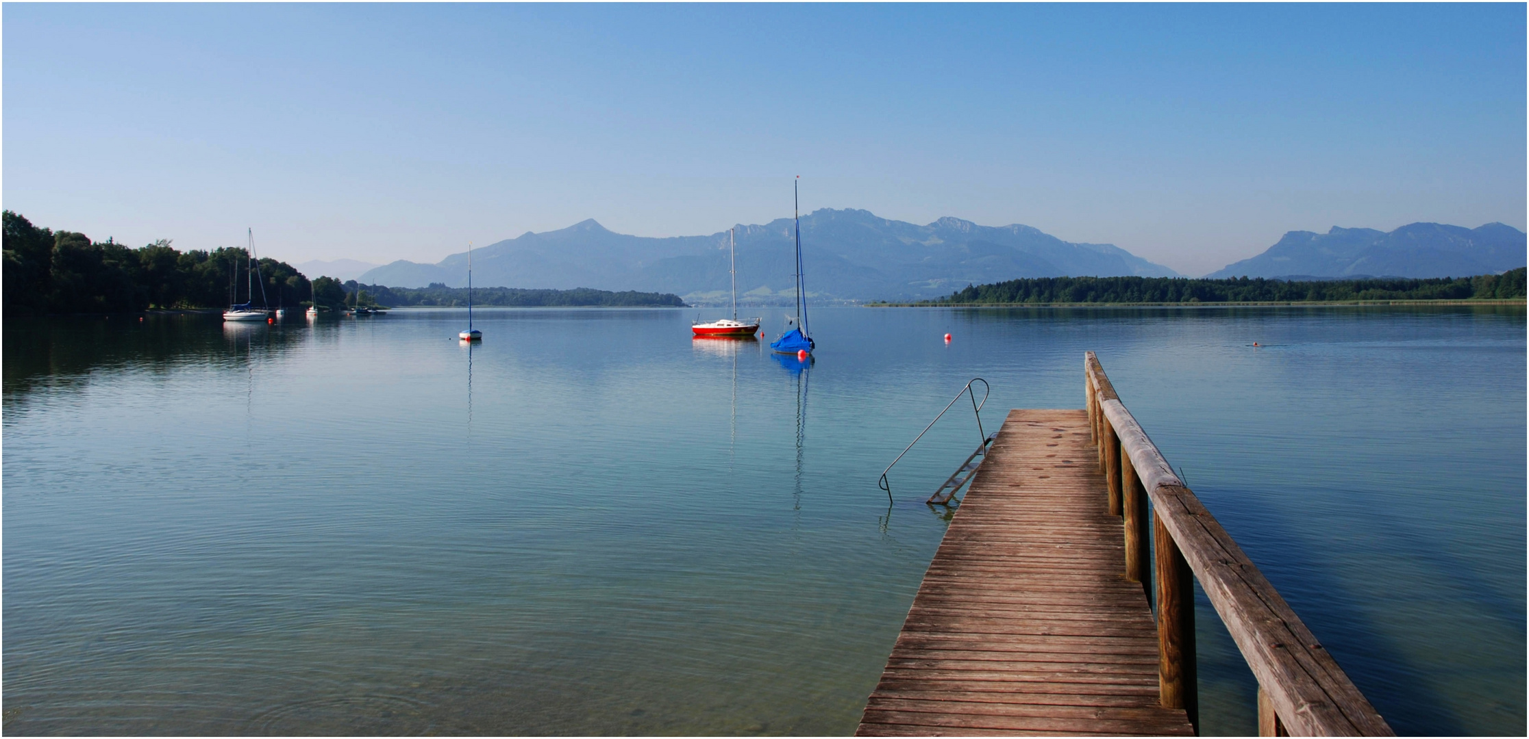 frühmorgens am see