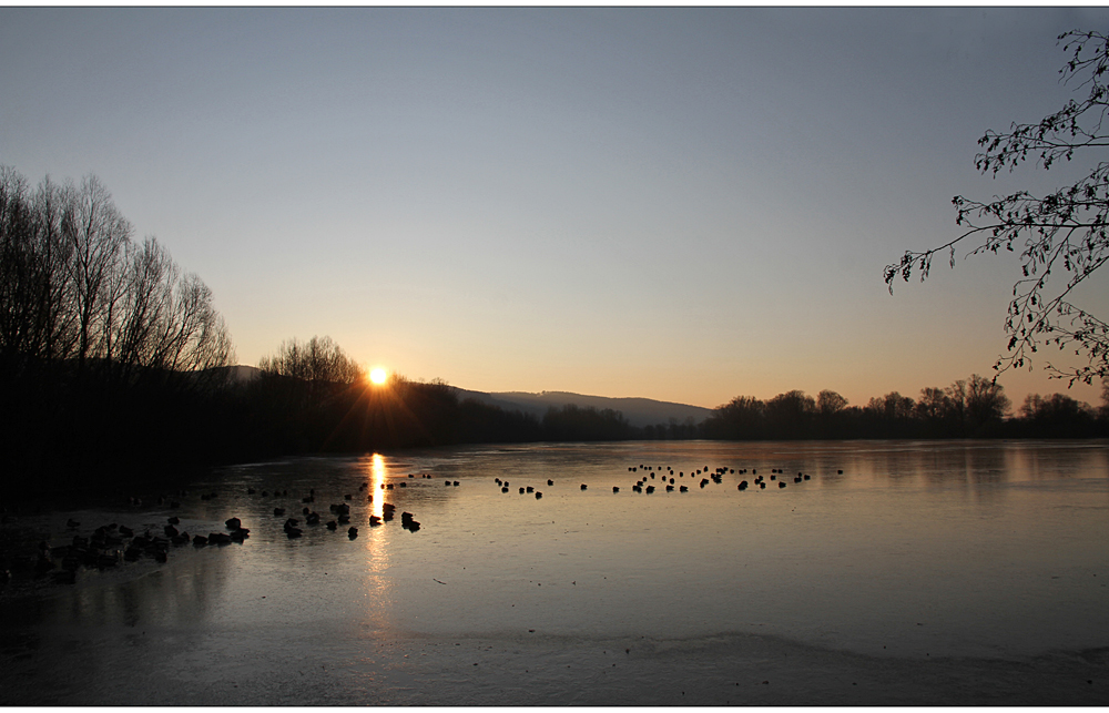 frühmorgens am see