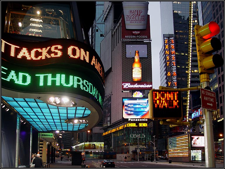 Frühmorgens am Times Square