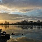 frühmorgens an der Weser in Bremen