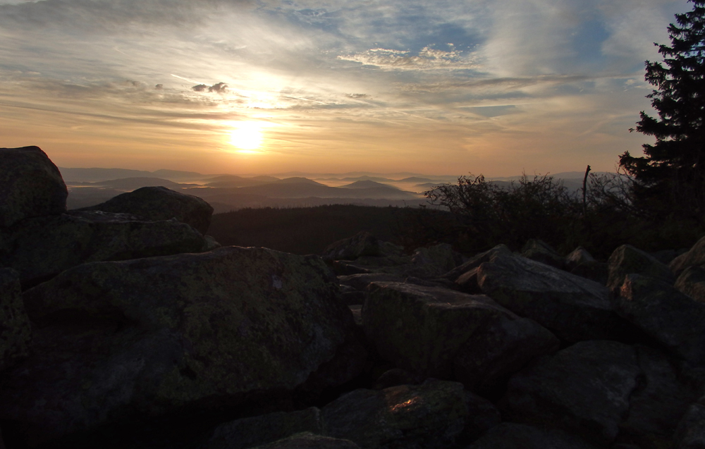 Frühmorgens auf dem Lusen . . .