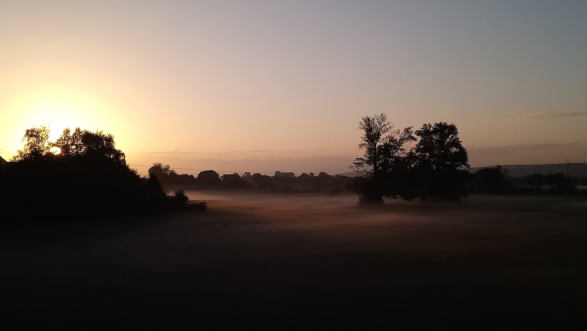 Frühmorgens auf dem Weg zur Arbeit. 