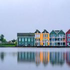 Frühmorgens. Colored Houses at Houten.
