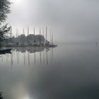 Frühnebel am Freizeitsee .