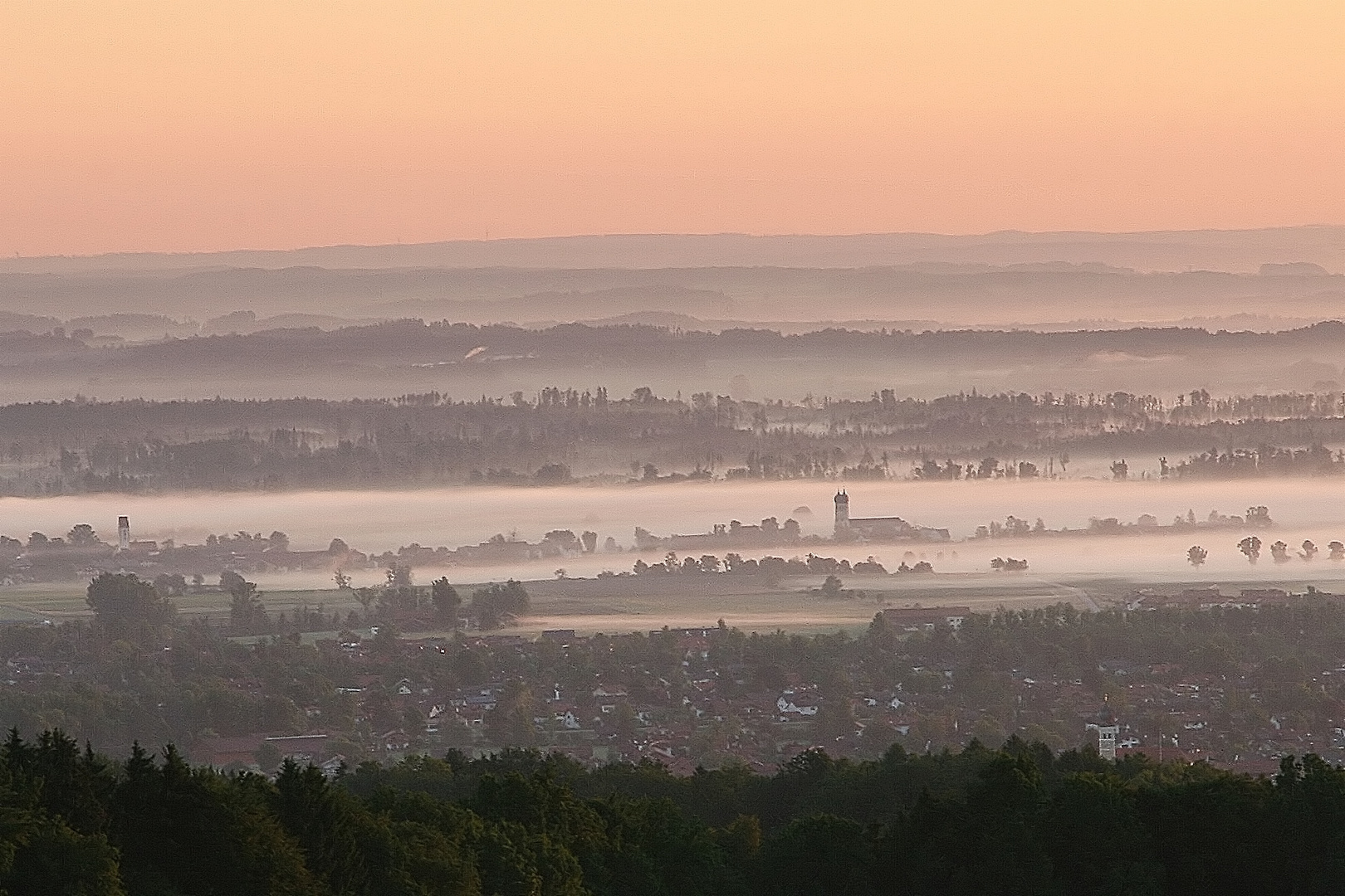 Frühnebel im Chiemgau