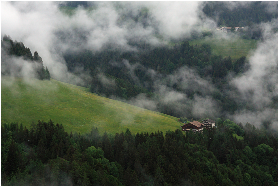 Frühnebel im Tierser Tal