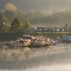 Frühnebel im Westhafen von Saarbrücken