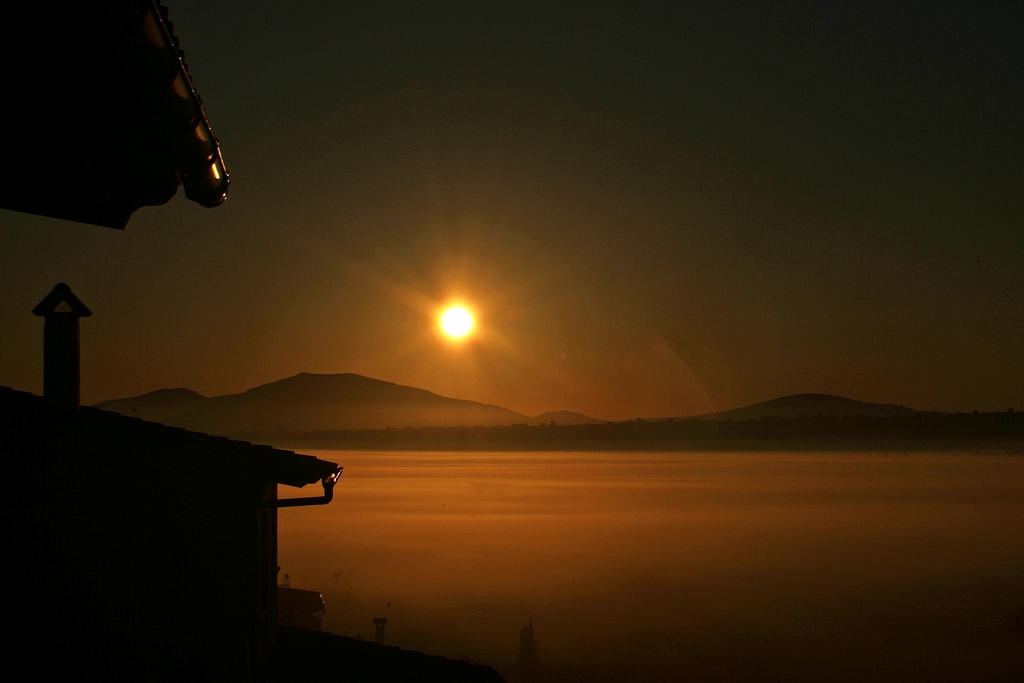 Frühnebel mit Sonnenaufgang Mallorca