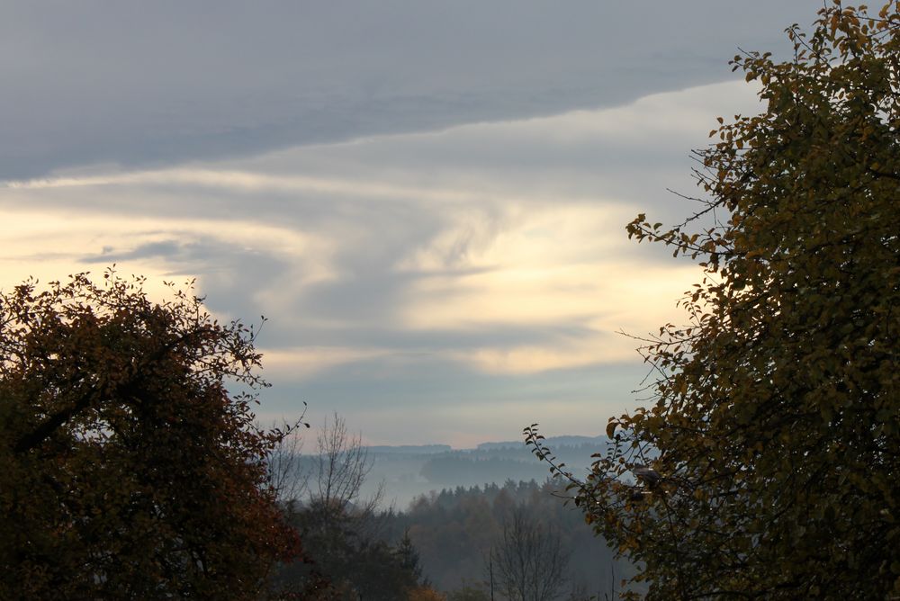 Frühnebel und mystischer Sonnenaufgang