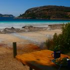 Frühstück am Lucky Beach im Le Grand Nationalpark östlich von Esperance...