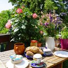 Frühstück auf dem Balkon