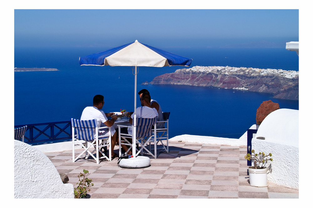 Frühstück auf Santorini