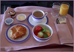 Frühstück bei Singapore Airlines