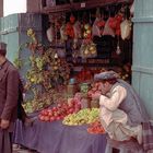 Fruit vendor sells deliciouse products in Herat