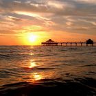 Ft Meyers Beach Pier bei Sonnenuntergang