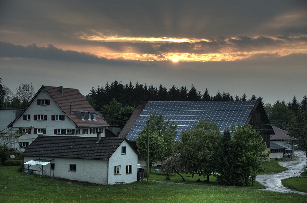 Fuchshof im Sonnenuntergang