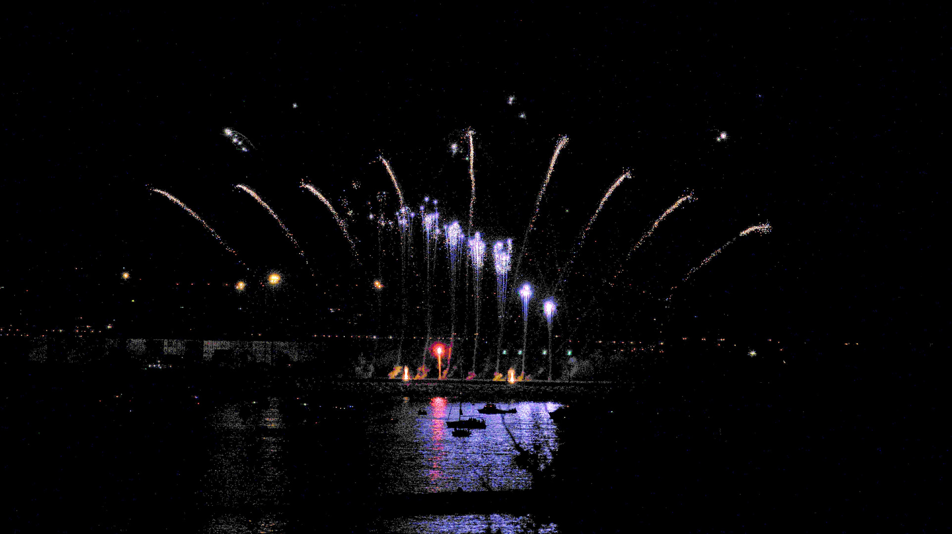 Fuegos artificiales en la feria de Málaga