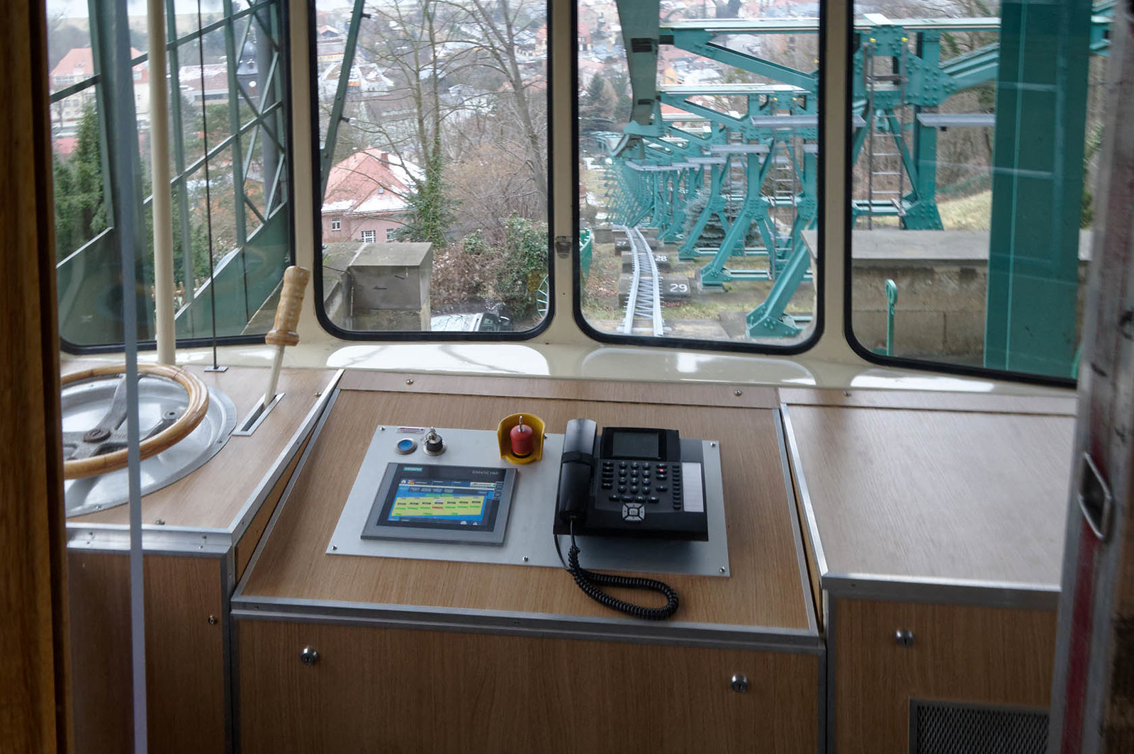 Führerstand der Schwebebahn in Dresden