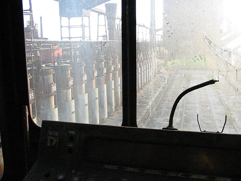 Füllwagen - Blick aus dem Führerstand