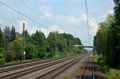 Fünf Streckengleise Richtung Norden...