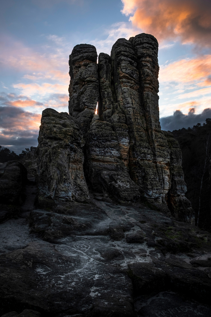 Fünffingerfelsen im Harz