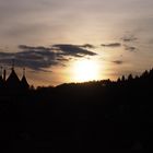 Fünfknopfturm Schwäbisch Gmünd im Sonnenuntergang