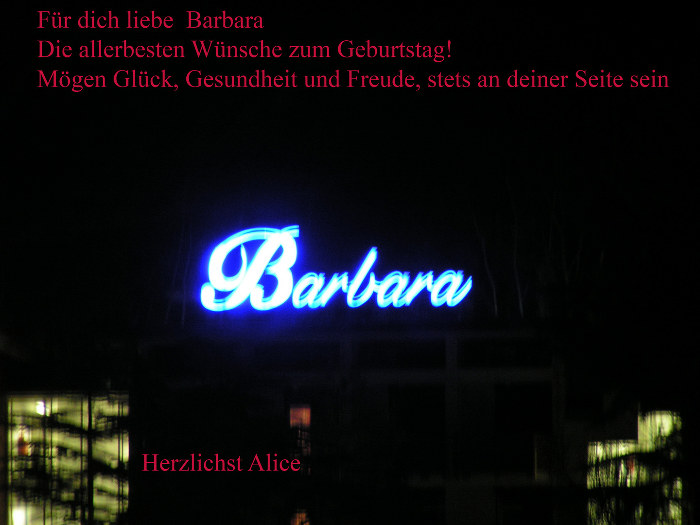  für Barbara zum Geburtstag 