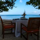 ...für das Abendessen zu zweit am Strand...