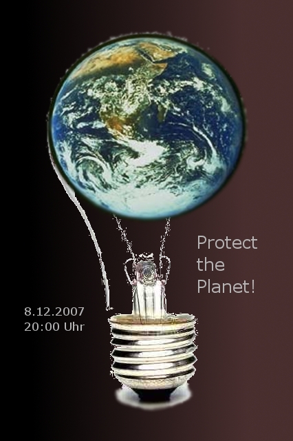 Für den Klimaschutz! Aktion am 8.12.2007 um 20:00 bis 20:05 Uhr!