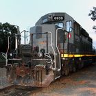 Für den nächsten Einsatz steht eine überholte EMD SD40-3 AWCR im Yard von Star bereit, NC, USA