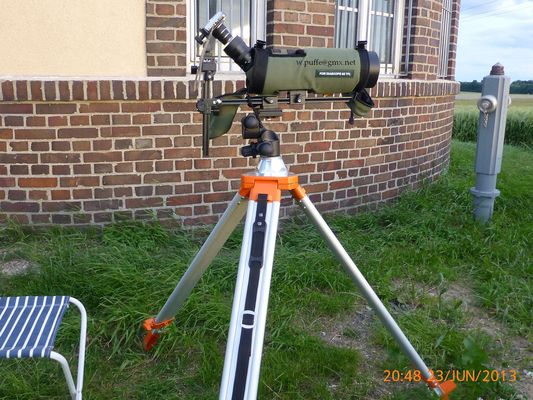 Für Digiskopie genutztes Baustativ