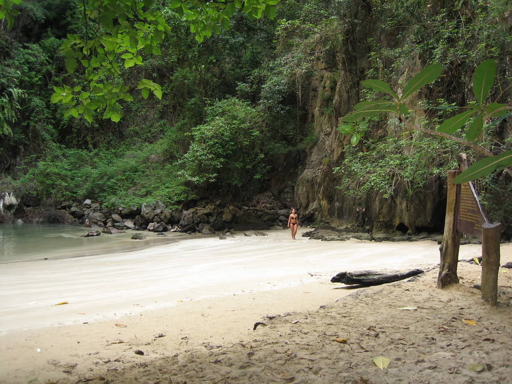 Für eine Stunde "unser Strand"