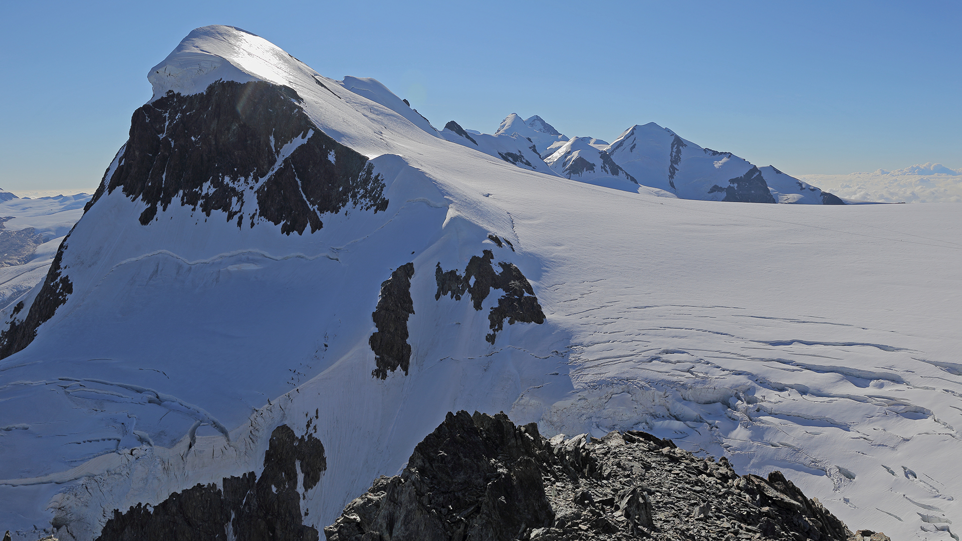 Für mich waren diese Blicke auf das Breithorn ein besonderer Traum...