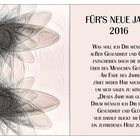 FÜR'S NEUE JAHR 2016