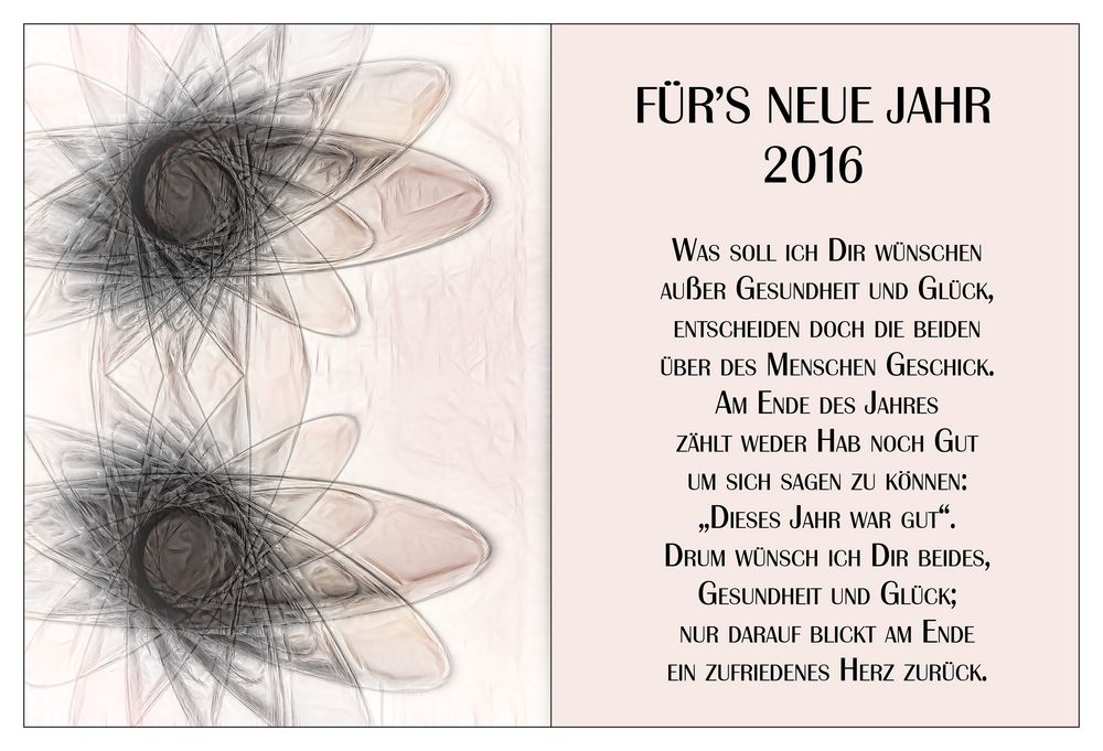 FÜR'S NEUE JAHR 2016