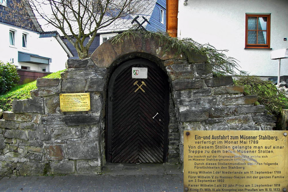 Fürsteneingang der Grube Stahlberg in Hilchenbach-Müsen