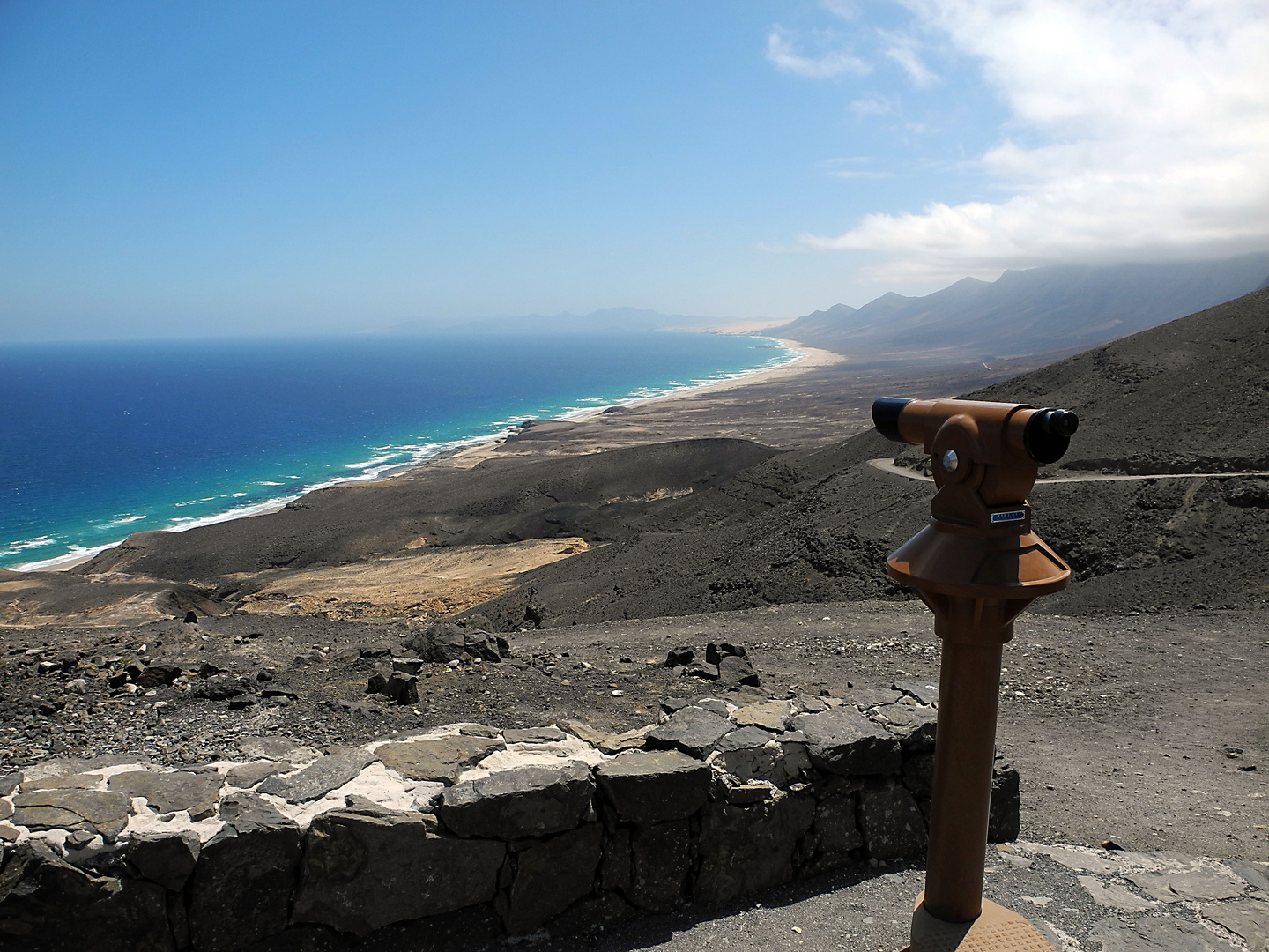 Fuerteventura: Blick auf die Westküste mit der Playa de Cofete