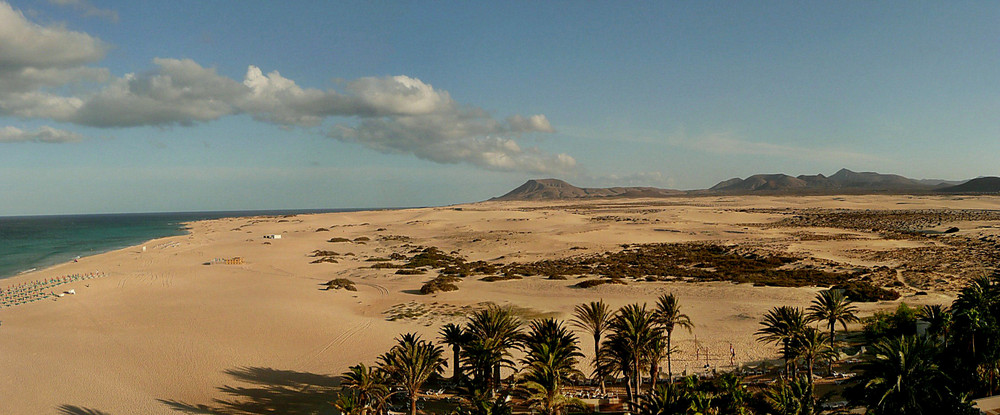 Fuerteventura, Blick auf einen Teil des Parque Natural de las Dunas de Corralejo