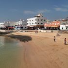 Fuerteventura, Corralejo mit dem Stadtstrand "Playa Galera" vor dem Hotel Corralejo