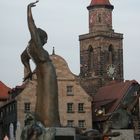 Fürth Gauklerbrunnen und St. Michaelskirche