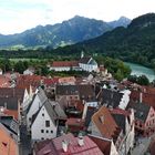 Füssen - Blick vom Hohen Schloß auf die Stadt