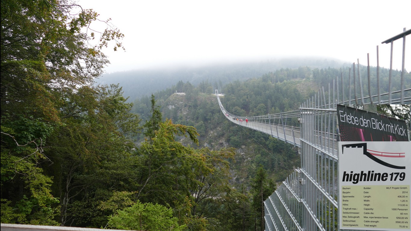 Füßgänger-Hängebrücke (Fotomontage)