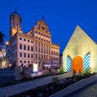 Fuggerei Pavillon mit Rathausplatz