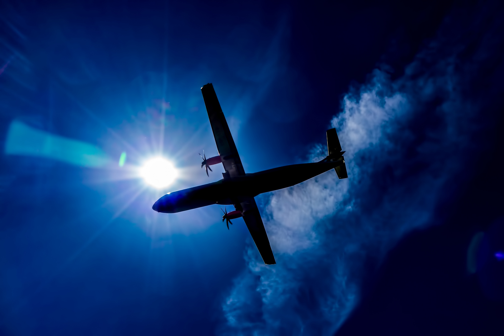 Fuhlsbüttel Flugzeug im Landeanflug