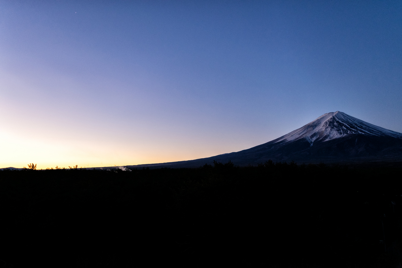 Fuji bei Sonnenuntergang