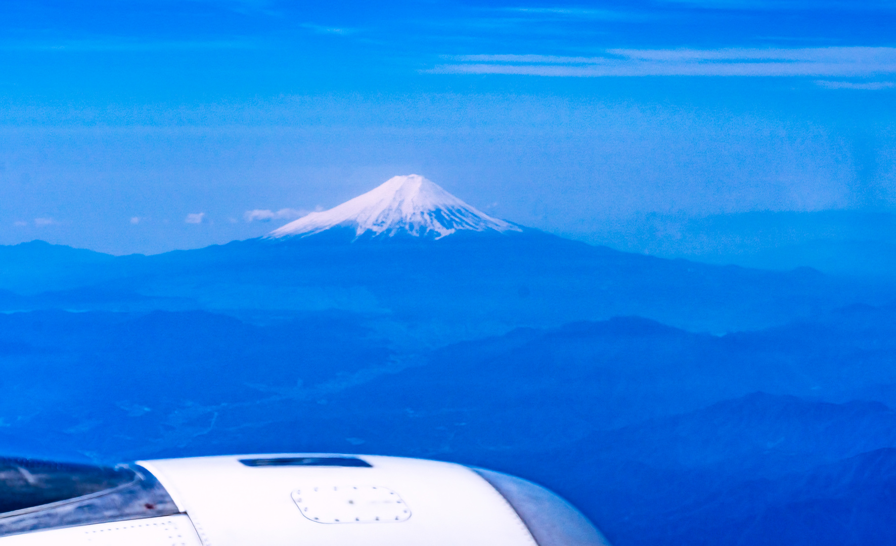 Fuji-San vom Flieger auf dem Rückflug