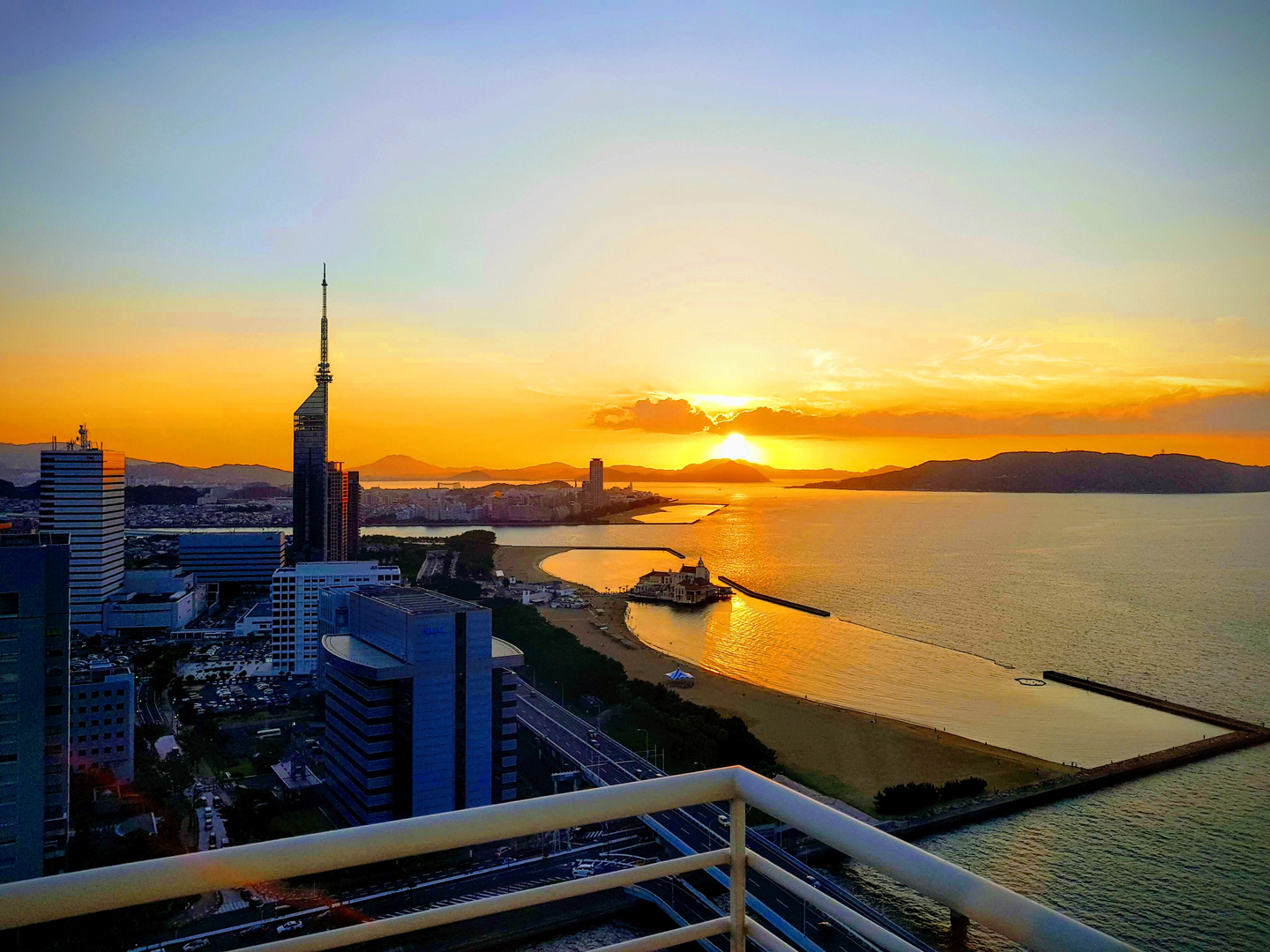 Fukuoka - Japan Sonnenuntergang