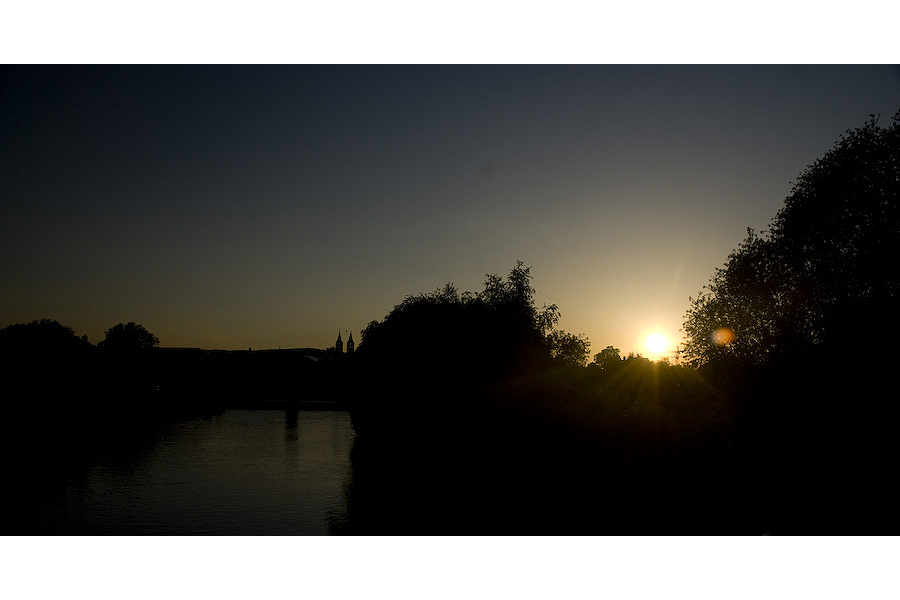 [ Fulda mit Sonnenuntergang ]